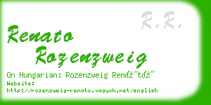 renato rozenzweig business card